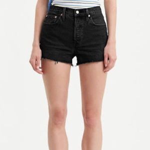 Levi’s 501 black denim shorts NWT